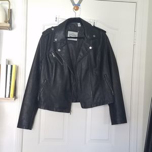 Levis Black Faux leather biker jacket